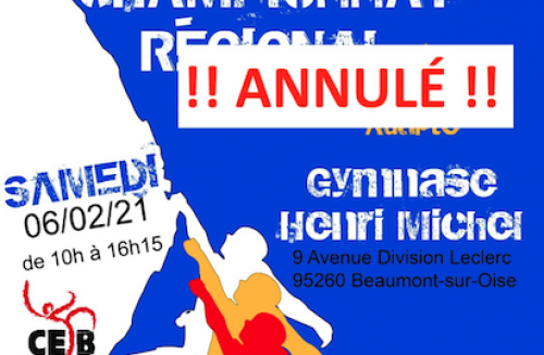 CHAMPIONNAT REGIONAL PARA ESCALADE ADAPTEE IDF
